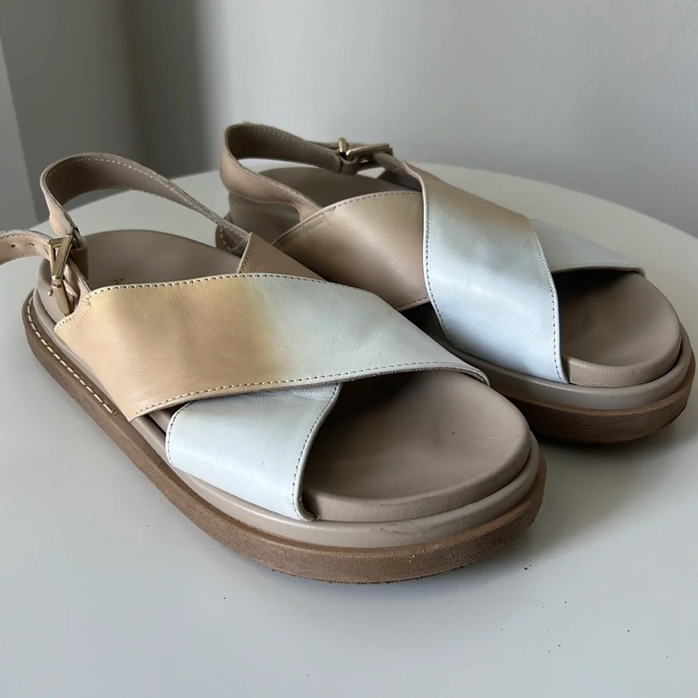ALOHAS Marshmallow Bicolor Stone Beige Sandal Size W 5 - Picture 4 of 13